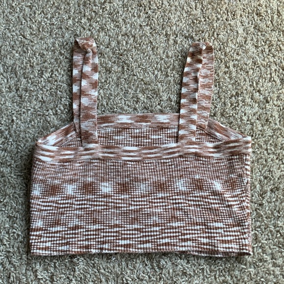 Brown and white tank top. Forever 21 size small - Picture 2 of 2
